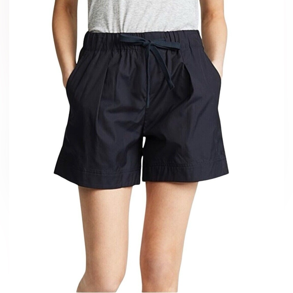 Vince. Pleated‎ Drawstring Pocket Shorts Black Size S 100% Cotton